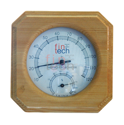 FINTECH - Sauna Ahşap Higrometre Termometre Kombine Fintech