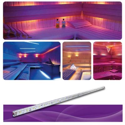 POOLLINE - Sauna Aydınlatması, Led Line Metrede 30 Bigtop Ledli 24V RGB 7,2W