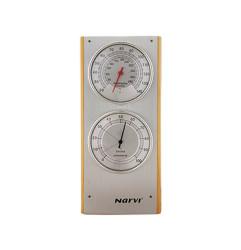 NARVİ - Sauna Termometre - Higrometre Ahsap Narvi