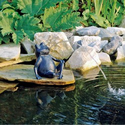 Poolline Happy Frog Dekoratif Figürlü Süs Havuzu Fıskiyesi - Thumbnail