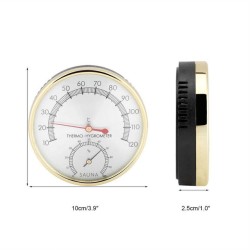 Poolline Sauna Higrometre Termometre Metal - Thumbnail