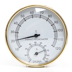 Poolline Sauna Higrometre Termometre Metal - Thumbnail